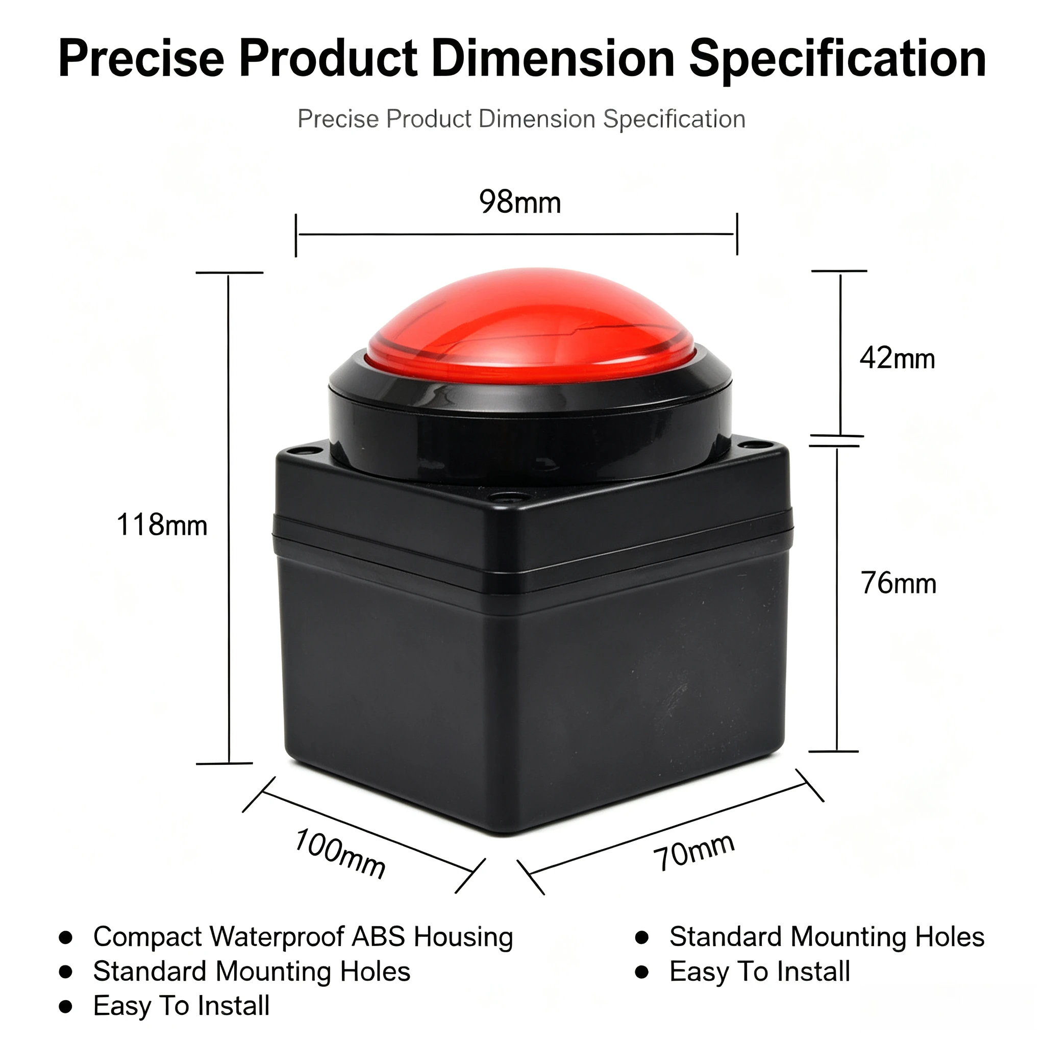 Custom 100mm USB Big Button Switch Remote Buzzer Shortcut Keyboard For Lottery Game And PC Mouse Click Control