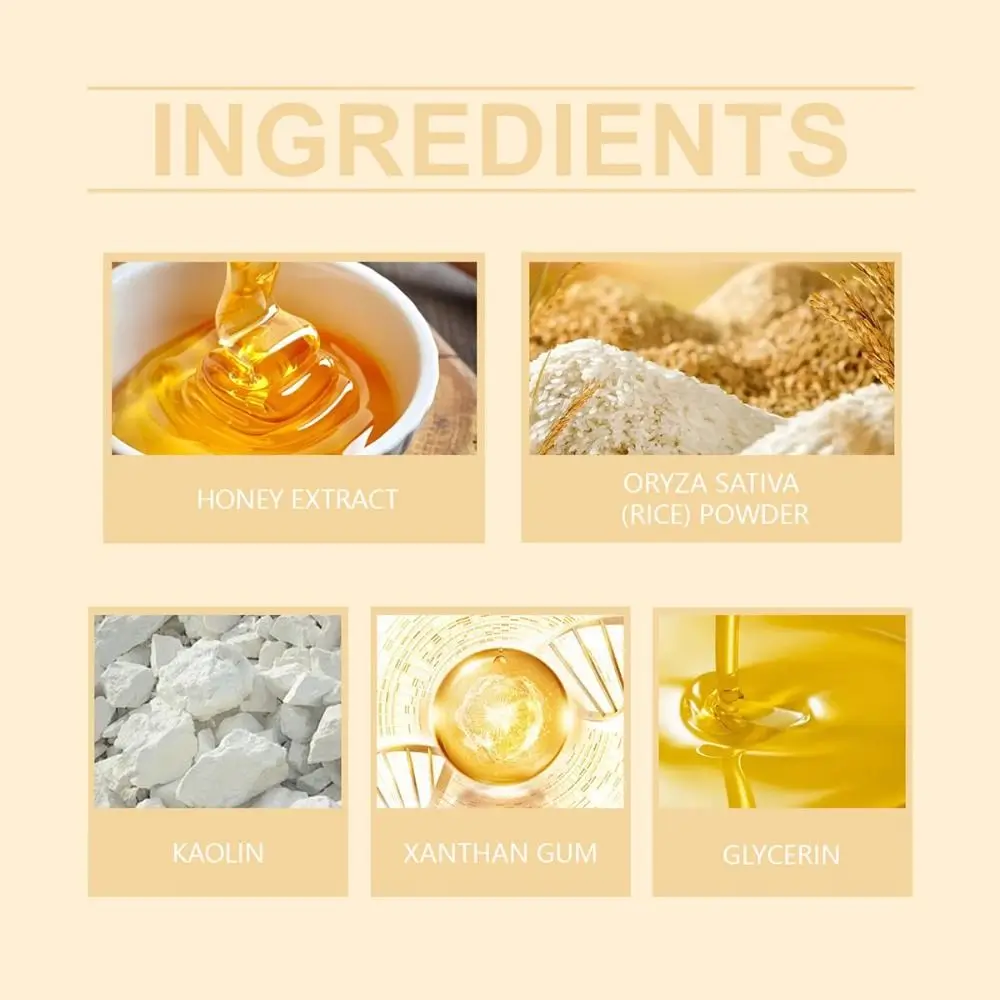 Hot Ground Rice Rice Gezichtsmaskers Honing Glow Hydraterende Huidverzorging Voedende Porie Talg Gezichtscrème voor Gezichtsverzorging