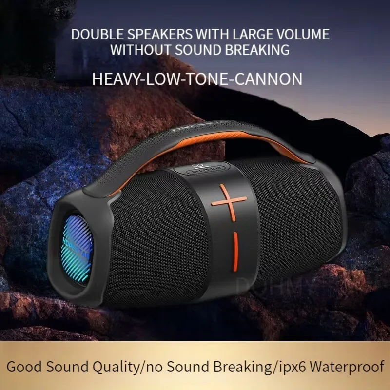 Original H60 40W High Power Boombox Speakers Portable Bluetooth Super Subwoofer Mp3 Player Powerful Column Audio Center New 2024