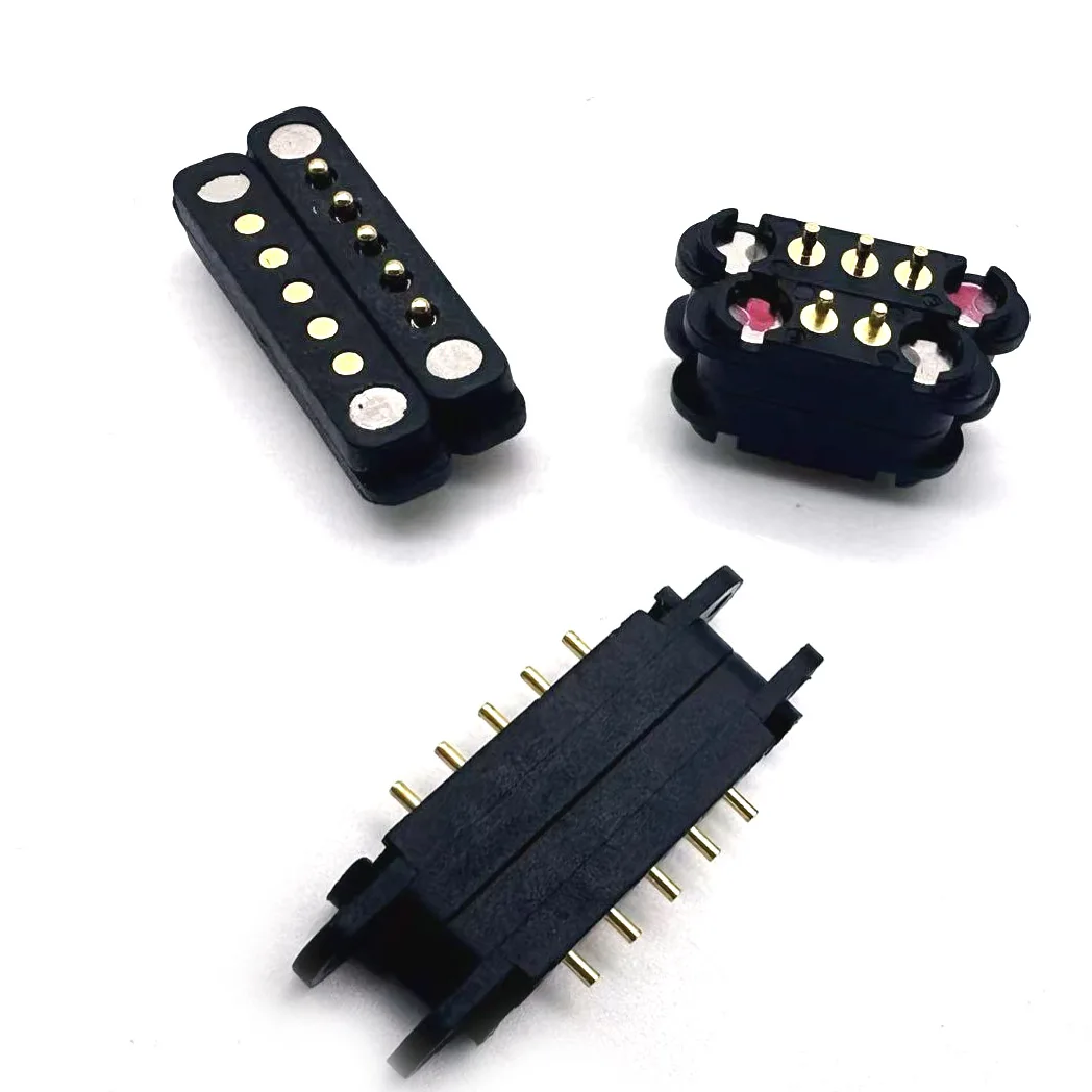 DC 5V 2A Waterproof Magnetic Pogo Pin Connector 2P 3P 4P 5Pin Pogopin Male Female Spring Loaded DC Power Socket