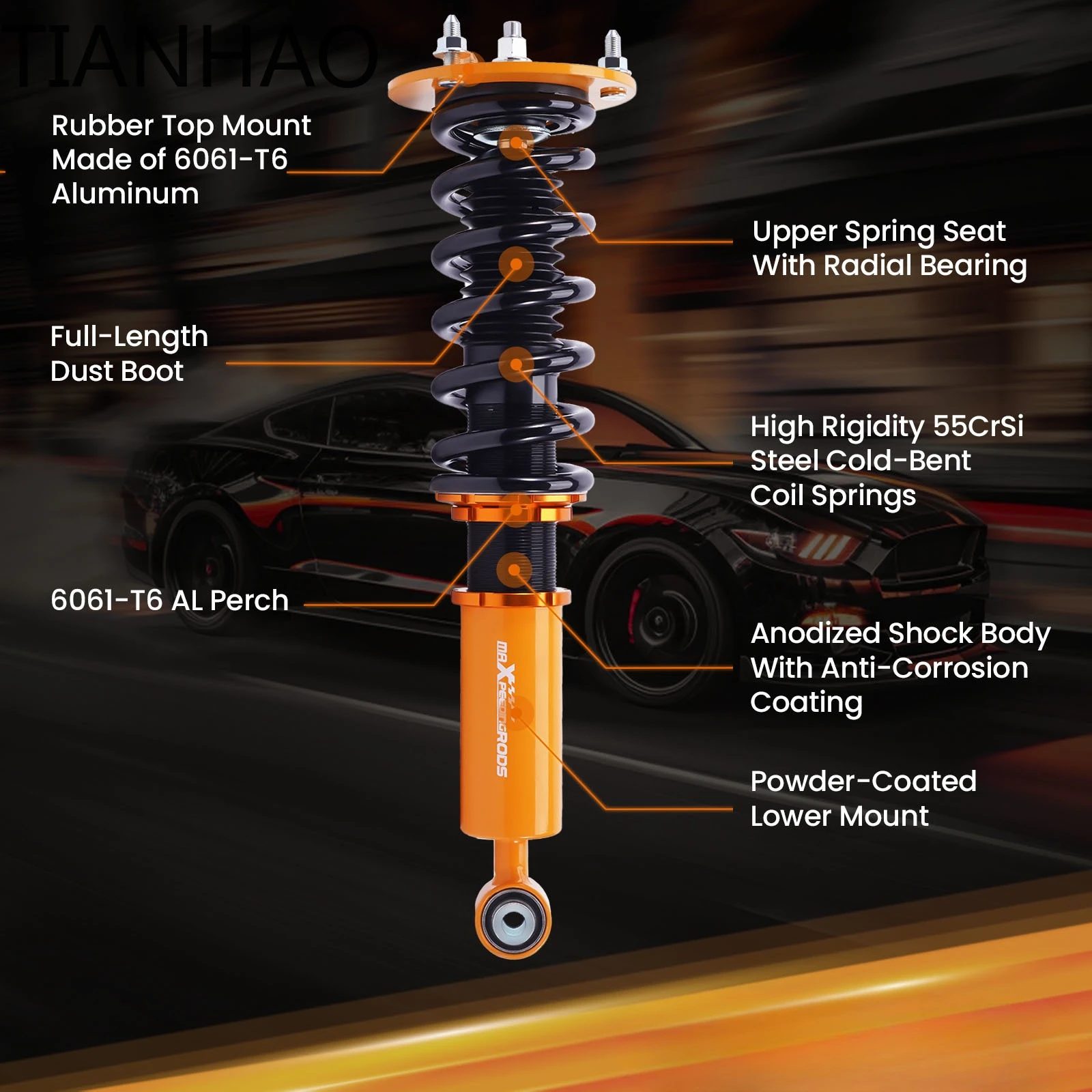 Coilover Spring & Shock Assembly For Lexus LS400 XF10 1990 1991 1992 1993 1994