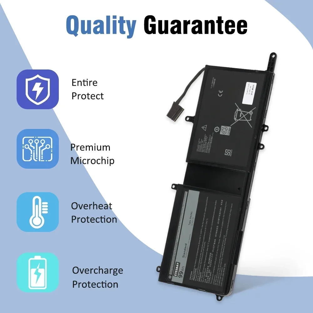 9NJM1 Laptop Battery For Dell Alienware 15 R3 R4 17 R5 Series P69F P31E P31E001 MG2YH HF250 0546FF 0HF250 44T2R P69F002