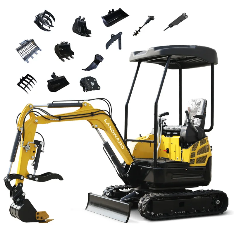 Mini Digger Wholesale 1.3 Ton Multi-Function Small Hydraulic Crawler Excavator Hot Selling Household Efficient Bagger Customized