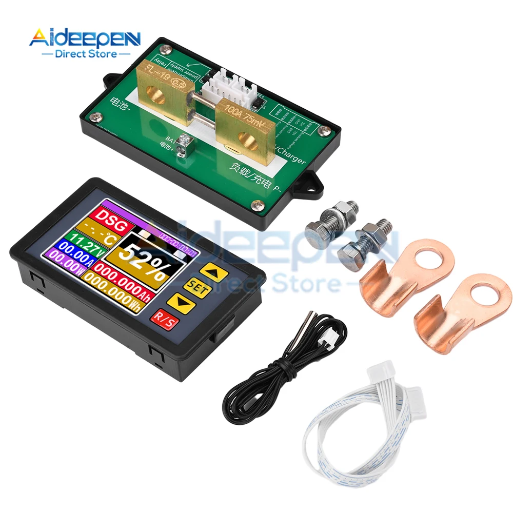 Imagem -05 - Battery Tester Coulomb Counter Meter Bateria Capacidade Indicador Amperímetro Voltímetro Tester Bateria 100 200 300 400 500a dc 7200v