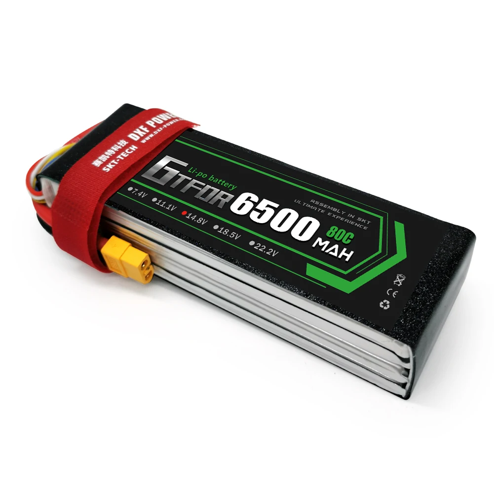 GTFDR 3S 4S 6S 5200MAH 6200MAH 6500MAH 9300MAH 10000MAH 80C 100C 120C 130C For XT60 T Deans XT90 EC5 RC Car Airplane Heli Parts