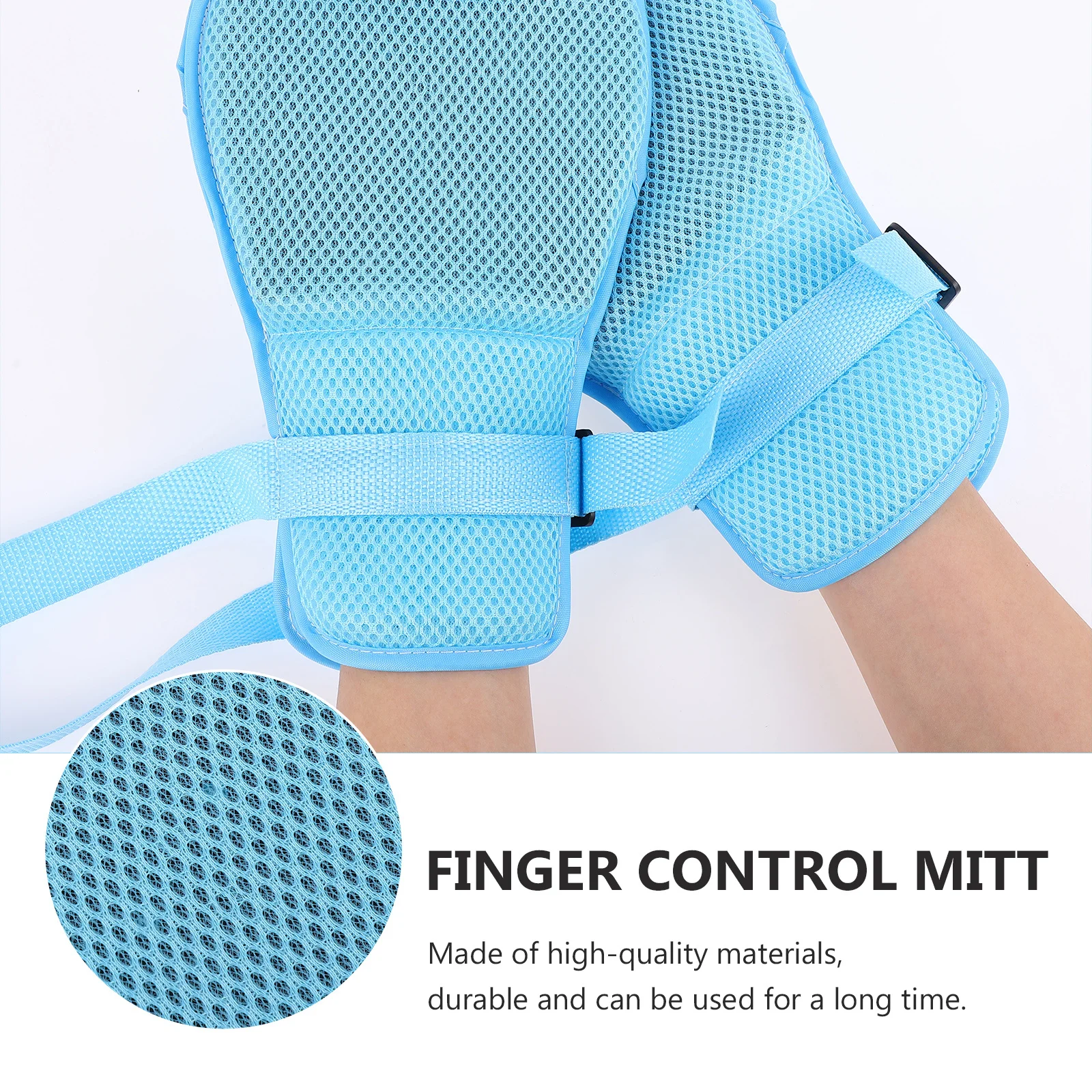 

2Pcs Breathable Finger Control Mitts Mesh Protectors Adjustable Safety Gloves Prevent Finger Harm for Patients