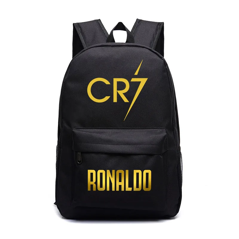 Soccer Star Ronaldo Printing Children's Student School Bag Youth Backpack Outdoor Travel Bag Computer Bag