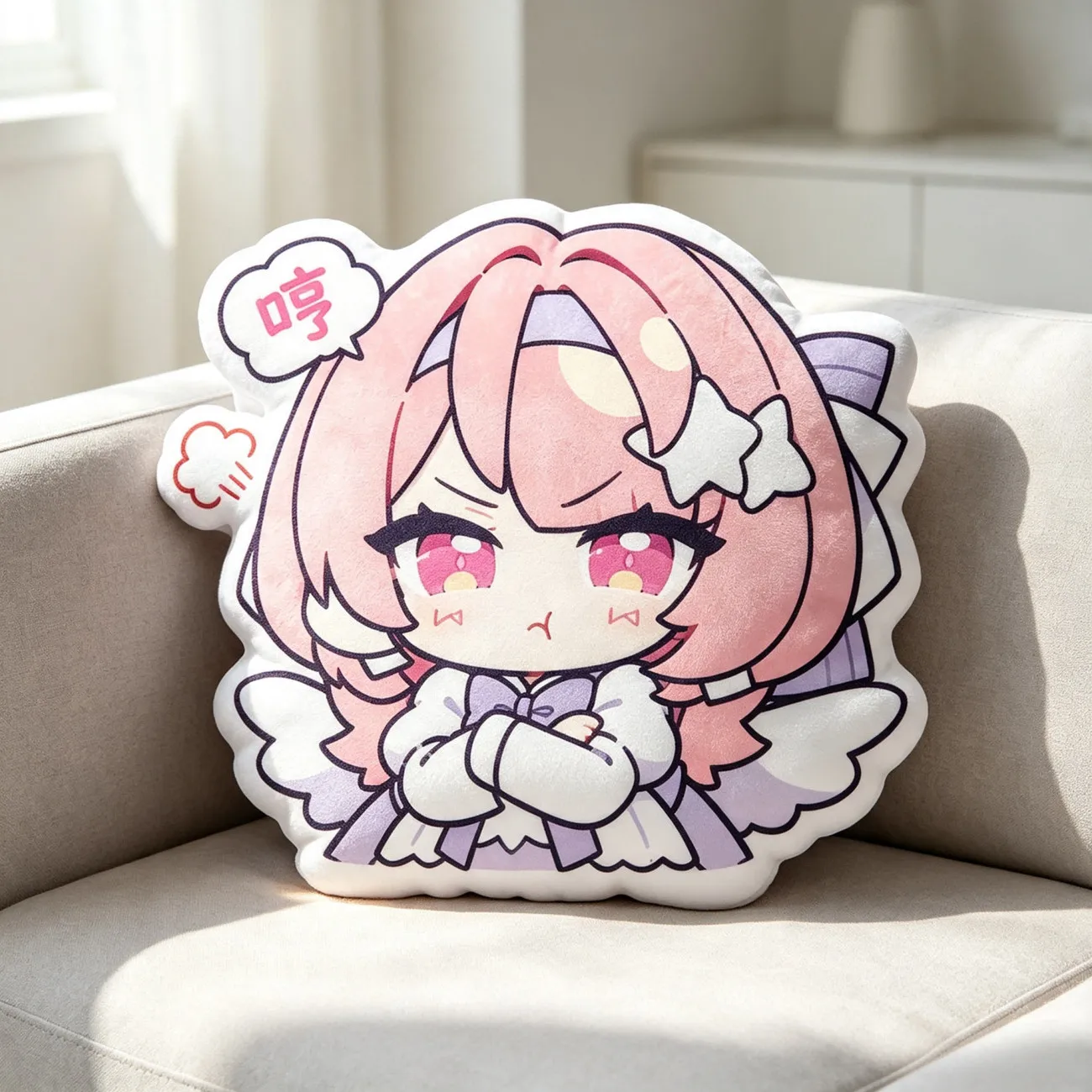 Game Zenless Zone Zero Q-version Cute Cotton Plushie Cartoon Figure Remielle Dan Pillow Chair Backrest Car Seat Sofa Ornament view 5