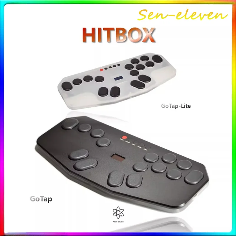 Hitbox-GoTap Portable Fighting Game Controller Falcon Low Profile Switches Street Fighter 6 Arcade Stick for PS4 Steam PC Switch