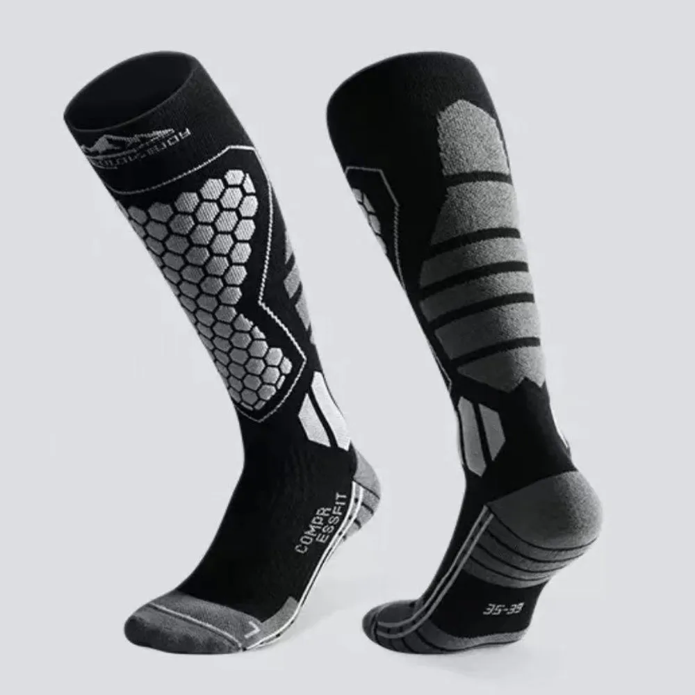 

New Thickened Ski Socks Anti-slip Thermal Knee High Socks Breathable Moisture-wicking Snowboard Stockings for Cold Weather