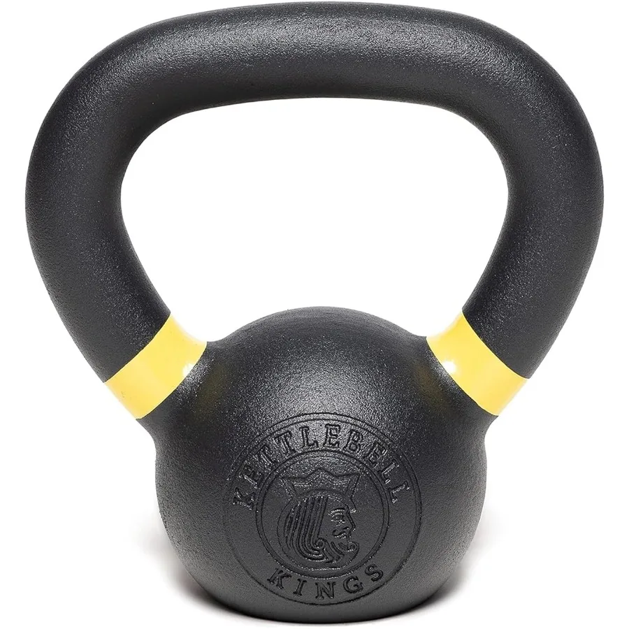 Kettlebell Kings Pies Kettlebell con recubrimiento en polvo Equipo de gimnasio duradero de 590 LB para entrenamiento de fuerza y rutinas de entrenamiento Ideal