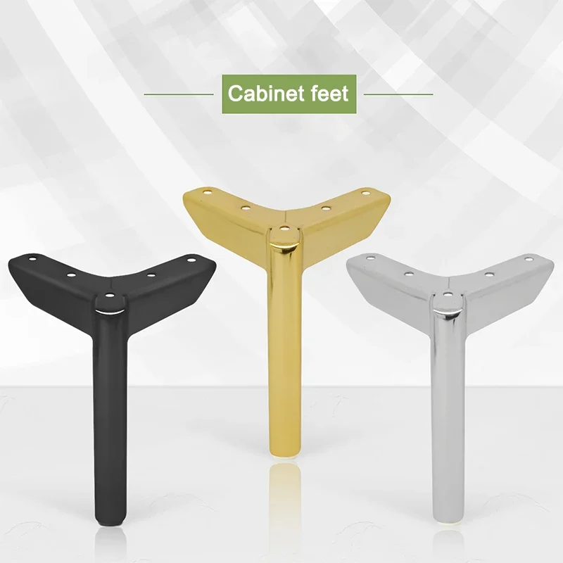 4PCS Furniture Legs Metal Supporting Foot 8-15cm Furniture Feet for Sofa Bed Cabinet Table Desk Hardware Accessories