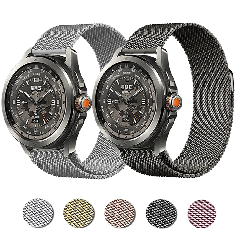 حزام معدني لساعة Xiaomi S4 سوار ساعة رياضي لساعة Xiaomi S2 S3 سوار معصم مغناطيسي لساعة Xiaomi s1 pro