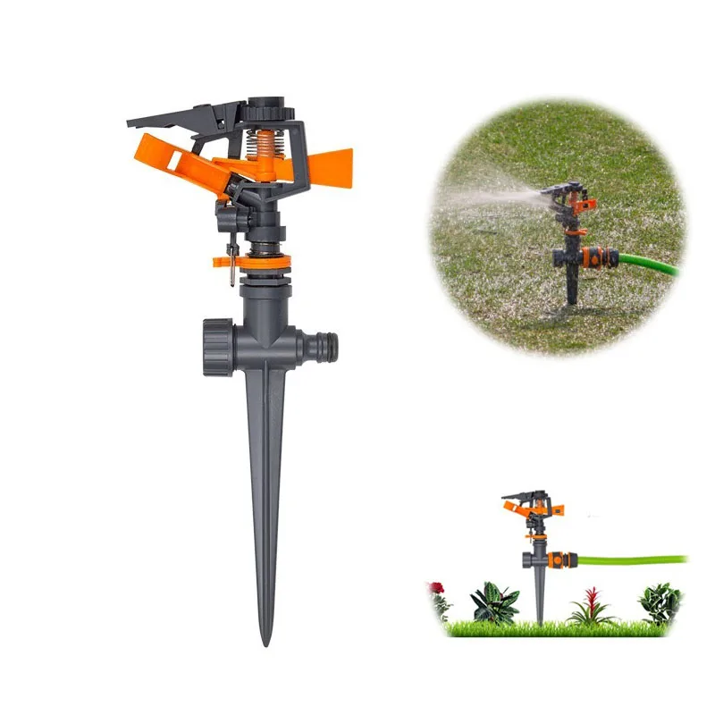 

Garden Lawn Sprinkler Rotary Spray Head Adjustable Arm Sprinkler Ground Spike for Lawn Garden Irrigation Watering