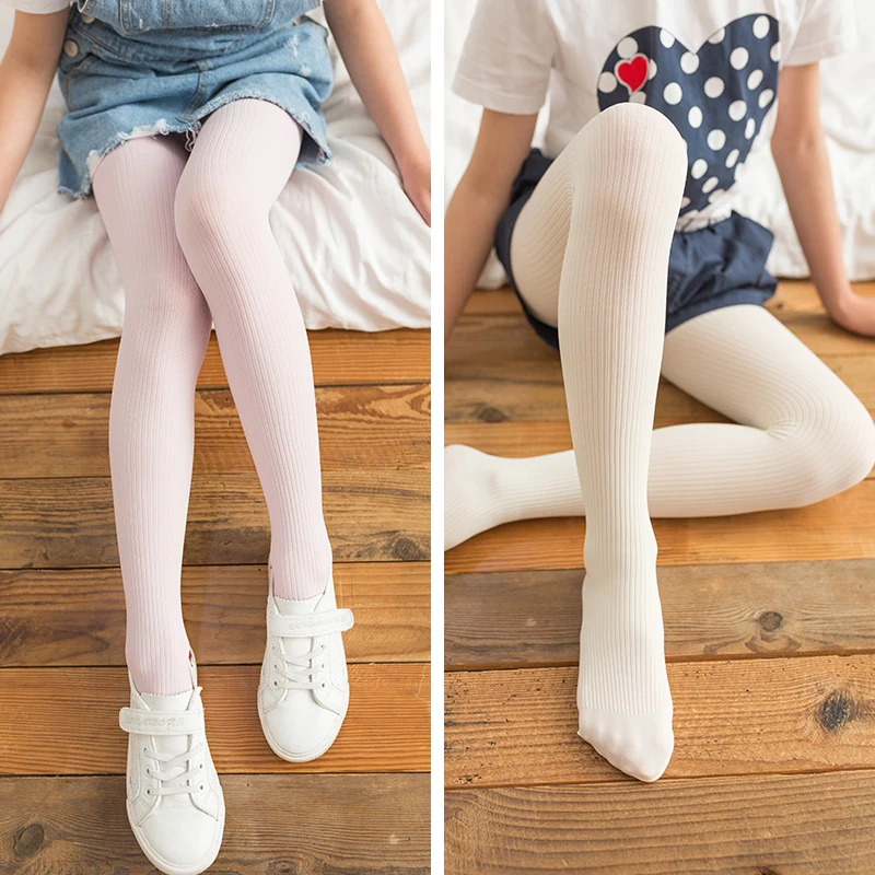 Autumn Baby Kids Thin Velvet Anti-pilling Pantyhose High-quality Spring Princess Child Girls Candy Color Geometric Stripe Tights