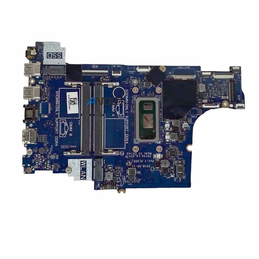 

CN-06FMPV 0P43V7 With I3-10110U I7-10510U CPU UMA FDI50 LA-G717P Laptop Motherboard Mainboard For Dell Vostro 3490 3590 3790