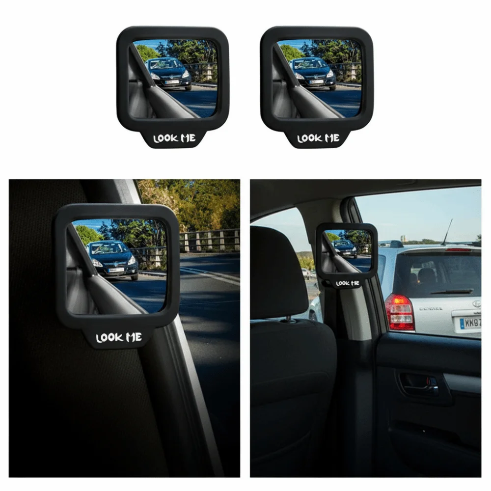 

270 Degrees Car Auxiliary Rearview Mirror Wide Angle Easy Installation Blind Spot Mirror Eliminate Blind Spots Car Safety Mirror
