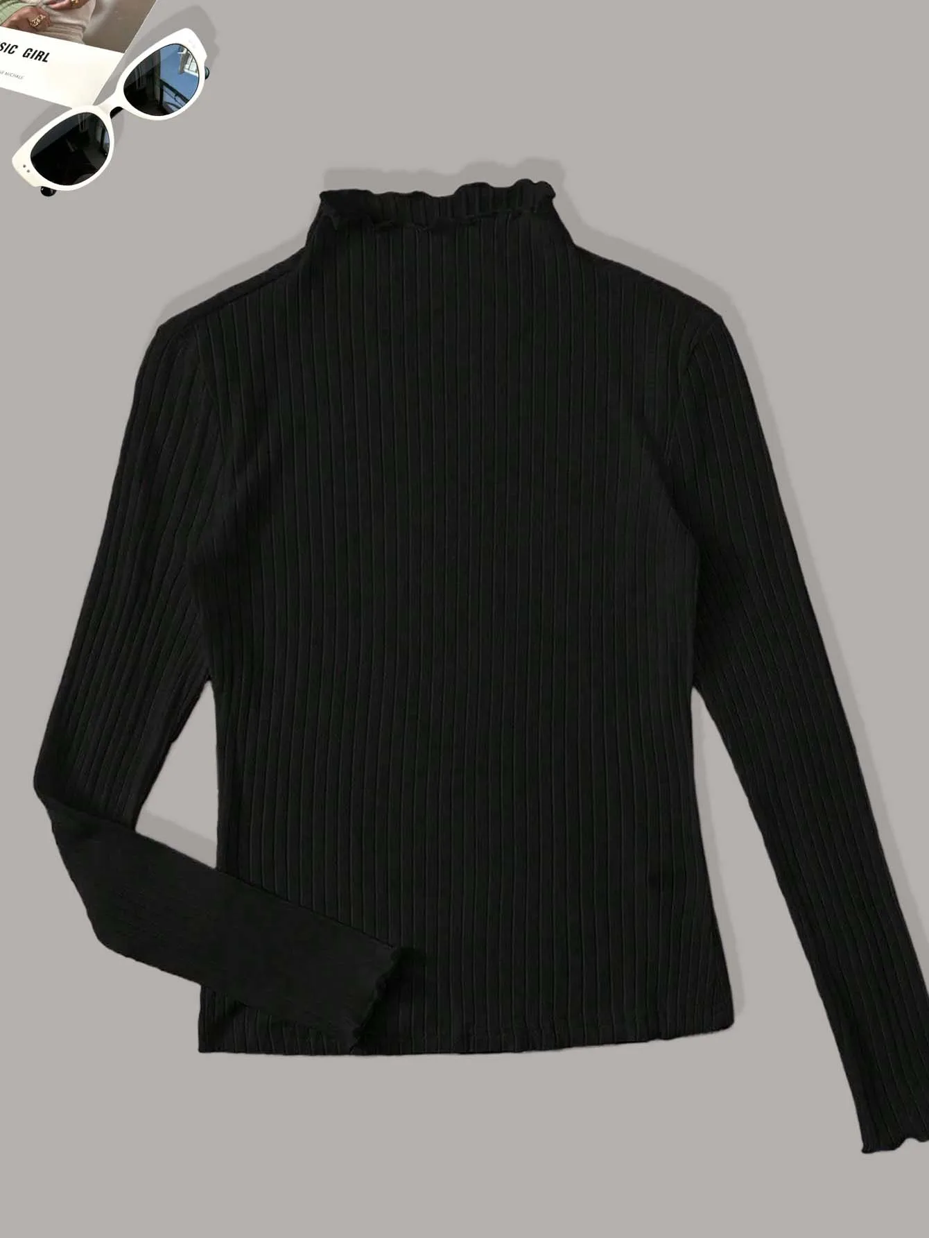 Wiosenna i jesienna wyprzedaż Najlepiej sprzedające się codzienne ubrania domowe z wysokim kołnierzem i długim rękawem w jednolitym kolorze Plus Size T-Shirt Two-Piece