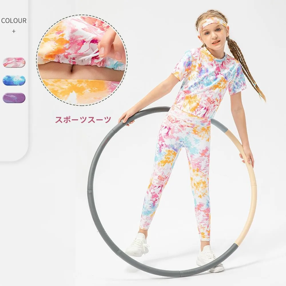 conjunto-deportivo-infantil-de-alta-calidad-estampado-casual-holgado-de-manga-corta-pantalones-ajustados-de-alta-elasticidad-traje-de-baile-y-fitness-para-ninas