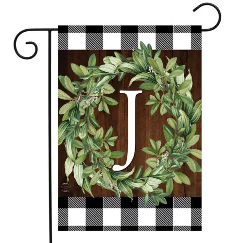 

Венок, монограмма, флаг для сада J
