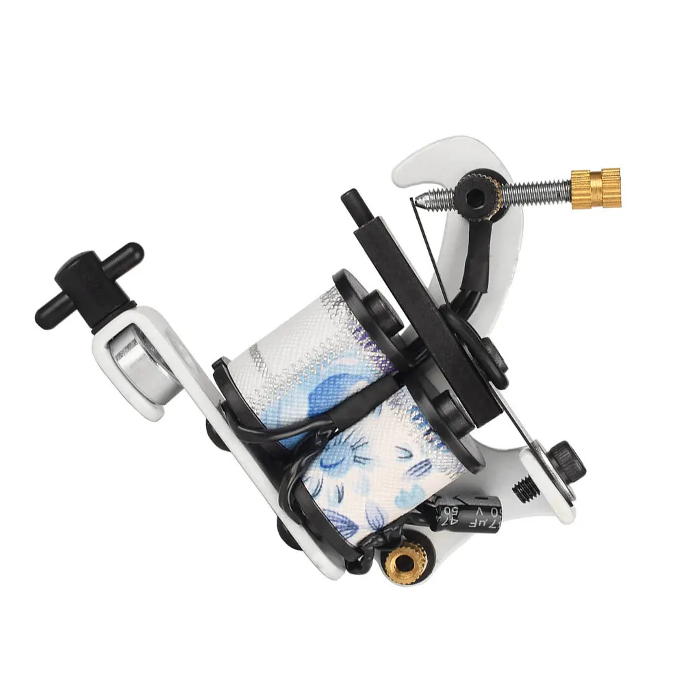 

1pc Five Point Skull Coil Tattoo Machine Handmade Durable Lightweight Iron Frame Ergonomic Design Stable Operation For