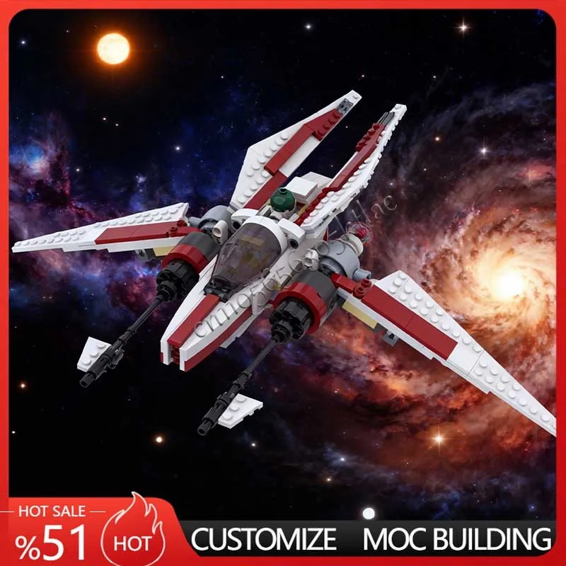 

341 шт. MOC-75402 Векторный звездный истребитель высокой Республики, сбор модели здания, кирпич, космическая война, сделай сам, новый набор для снятия стресса, креативный подарок