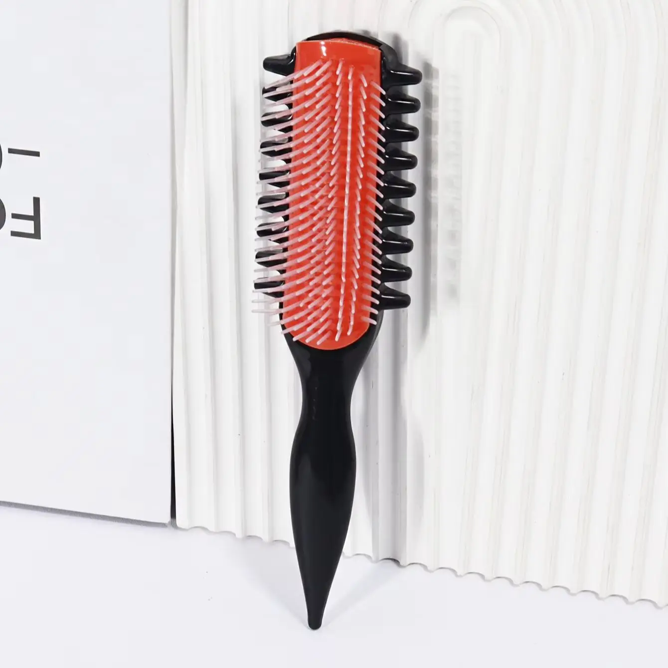 Multi tooth nine row nylon comb, curling comb, nylon bristles, anti-static and heat-resistant, special for real hair wigs image 4