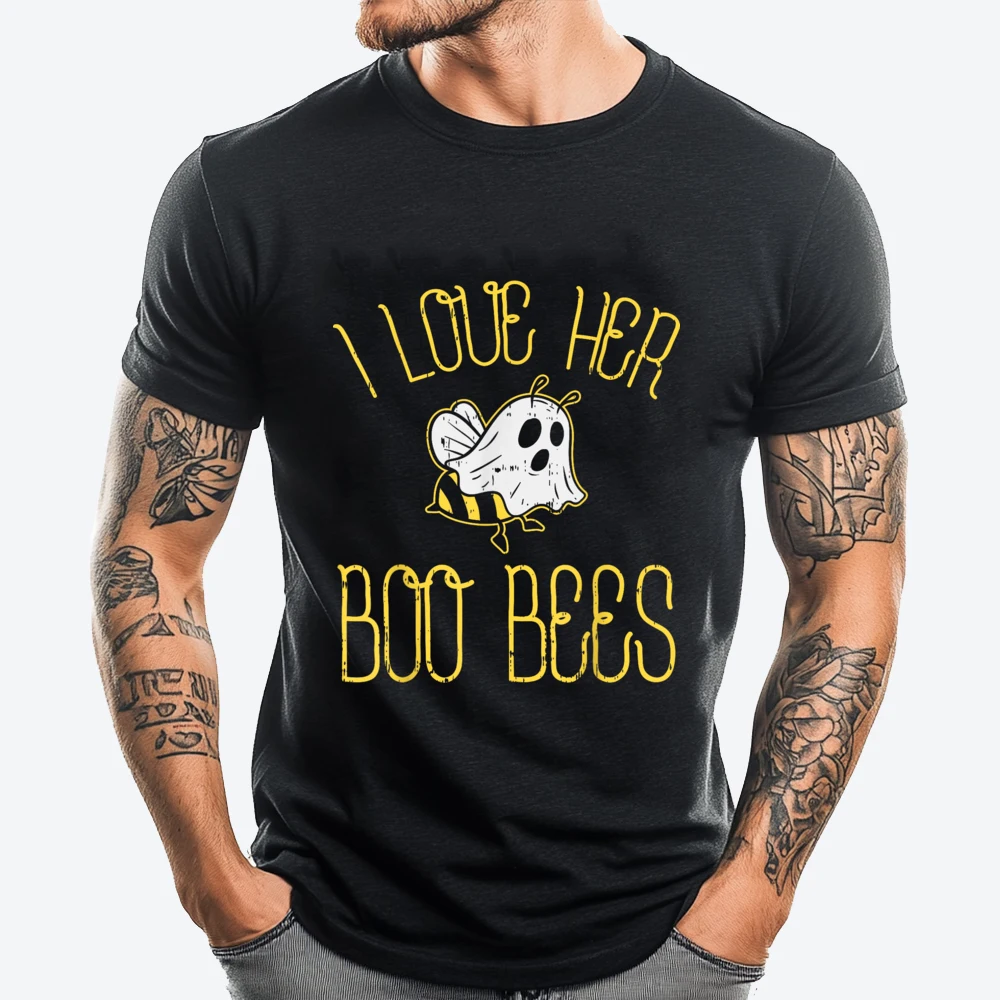 

I Love Her Boo Bees Couples Tshirts Men His Men Blue And White Graphic T Shirts Graphic T Shirts Tops & Tees Classic