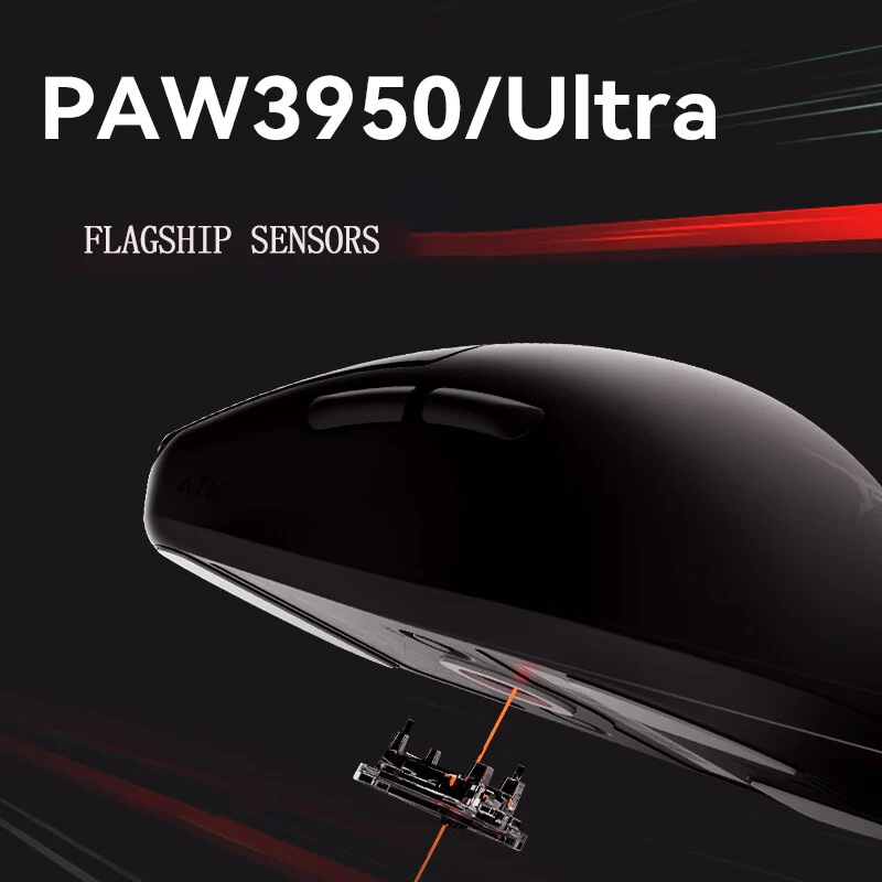 Imagem -03 - sem Fio Dual-mode Gaming Flagship Mouse Fanless Leve Escritório Periféricos de Computador Novo Atk Liekong f1 Paw3950