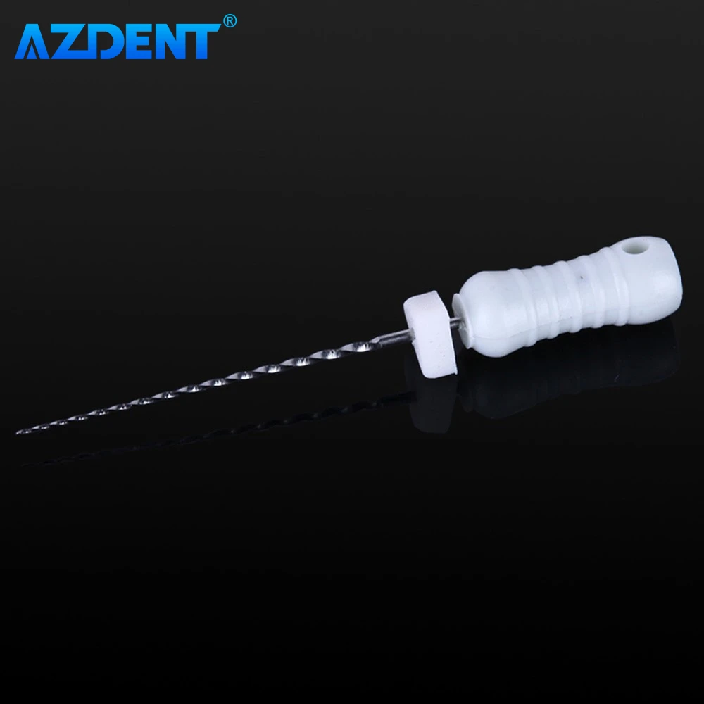 Dental Root Canal Niti REAMER 21mm AZDENT Pilniki do użytku ręcznego Endodontyczne # 15-40 Instrumentów do laboratorium dentystycznego