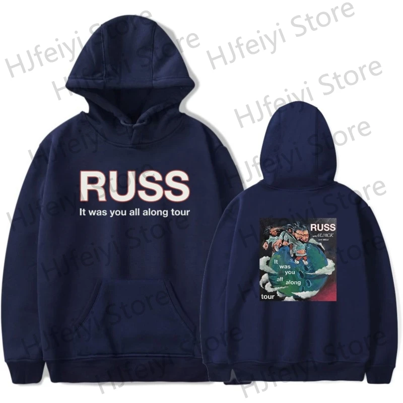 Russ It was you all along tour Hoodies Merch Winter For Men/Women Unisex Casuals Cosplay Long Sleeve Hooded Streetwear