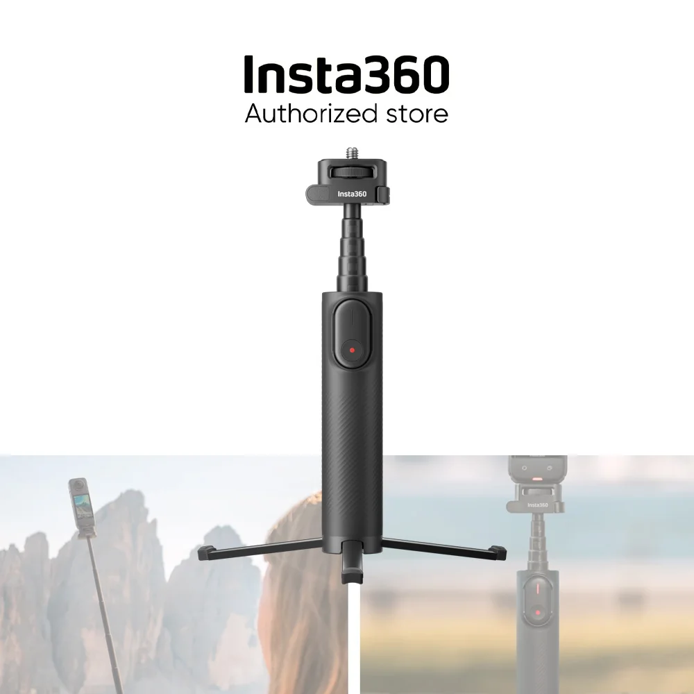 Insta360 Foldable 2-in-1 Selfie Stick Remote Kit (1/4" Mount), Compatibility Insta360 X4