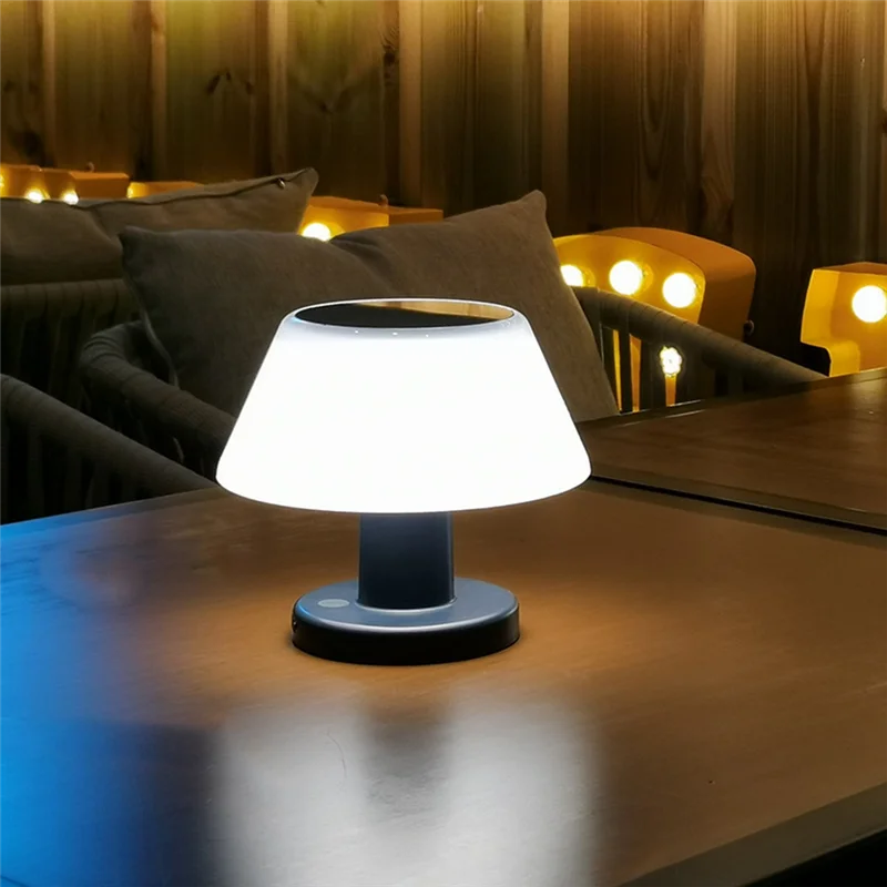 Outdoor Solar Table Lamp Waterproof Garden Indoor Desk Solar Read Lamp Dimmable Cordless Night Light Easy To Use
