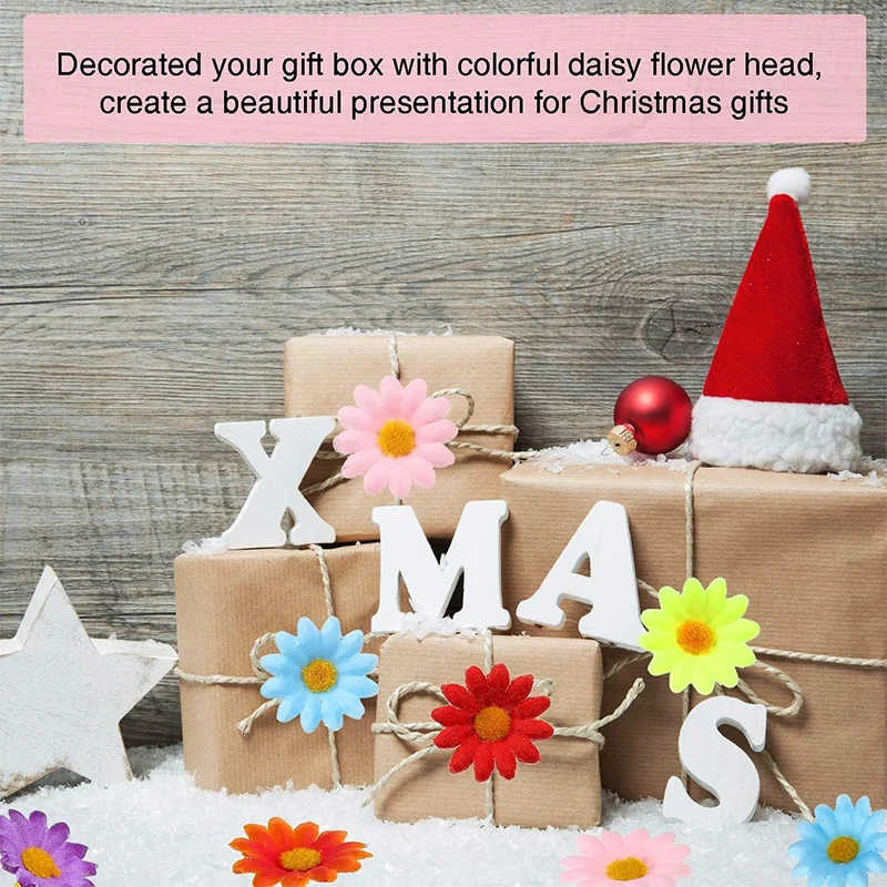 10/50/100PCS Mini Daisy Decorative Artificial Silk Flowers Party Wedding Decoration Home Decor Accessories  Without Stem - view 4