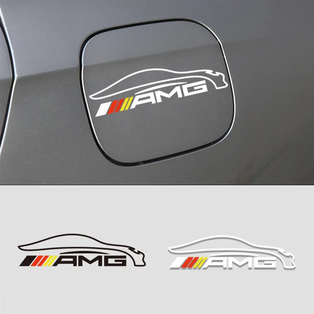 Car Fuel Tank Cap Sticker Badge Decorative Decal Car Styling For Mercedes Benz AMG A C E S Class W205 W211 W212 W201 W210 W108