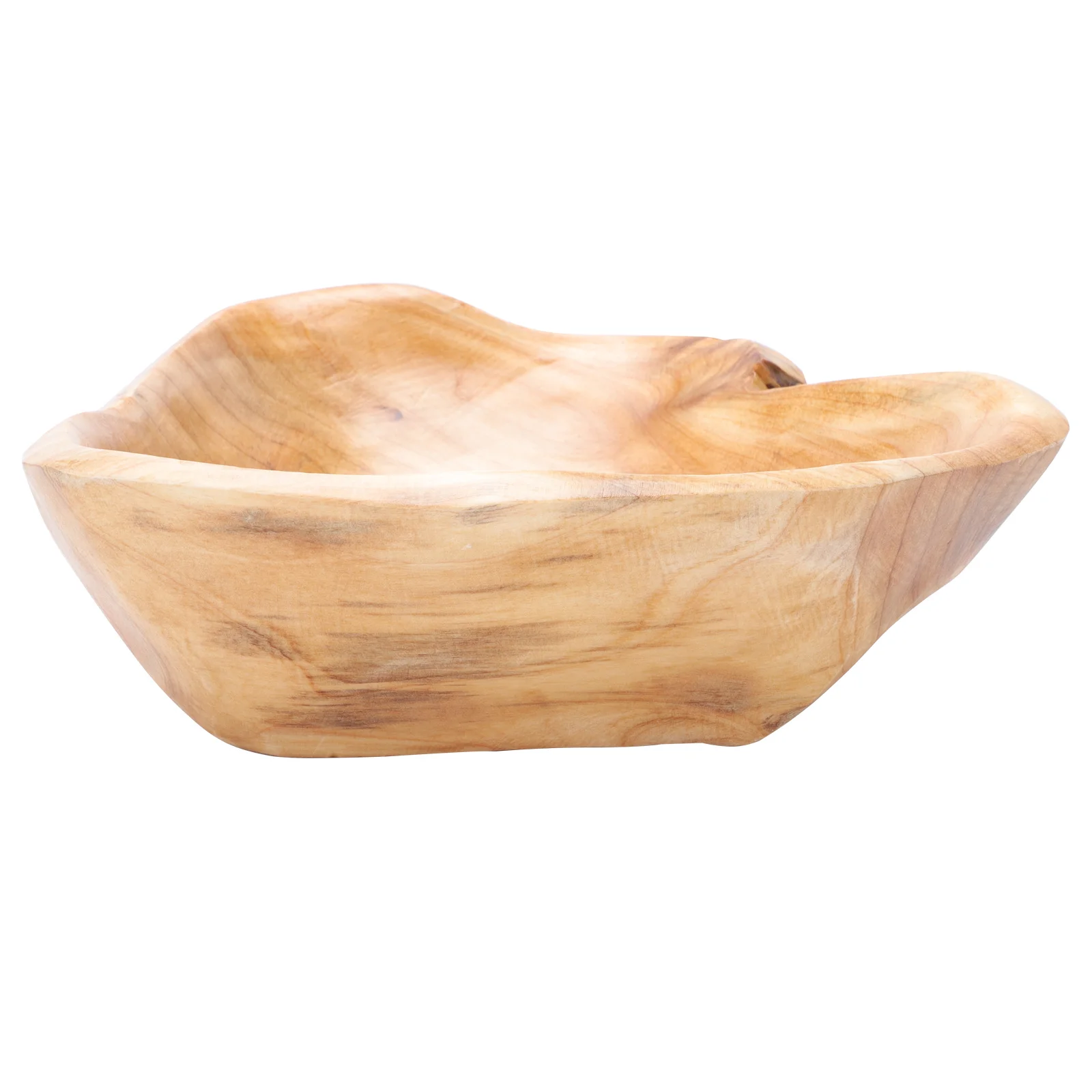 

Solid Wood Fruit Plate Large Capacity Smooth Surface Natural Texture Decorative Rustic Modern Fruit Tray Storage Holder Kitchen