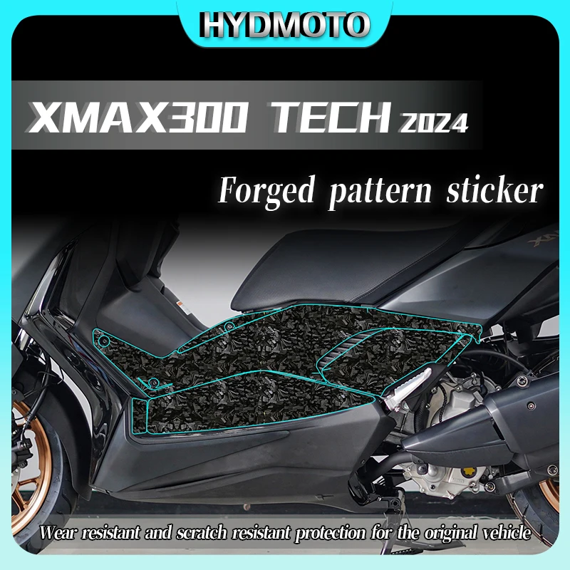 Yamaha XMAX300 TECH 2024 오토바이 단조 탄소 섬유 스티커, 연료 탱크 보호 스티커, 개조 부품, 자동차 액세서리