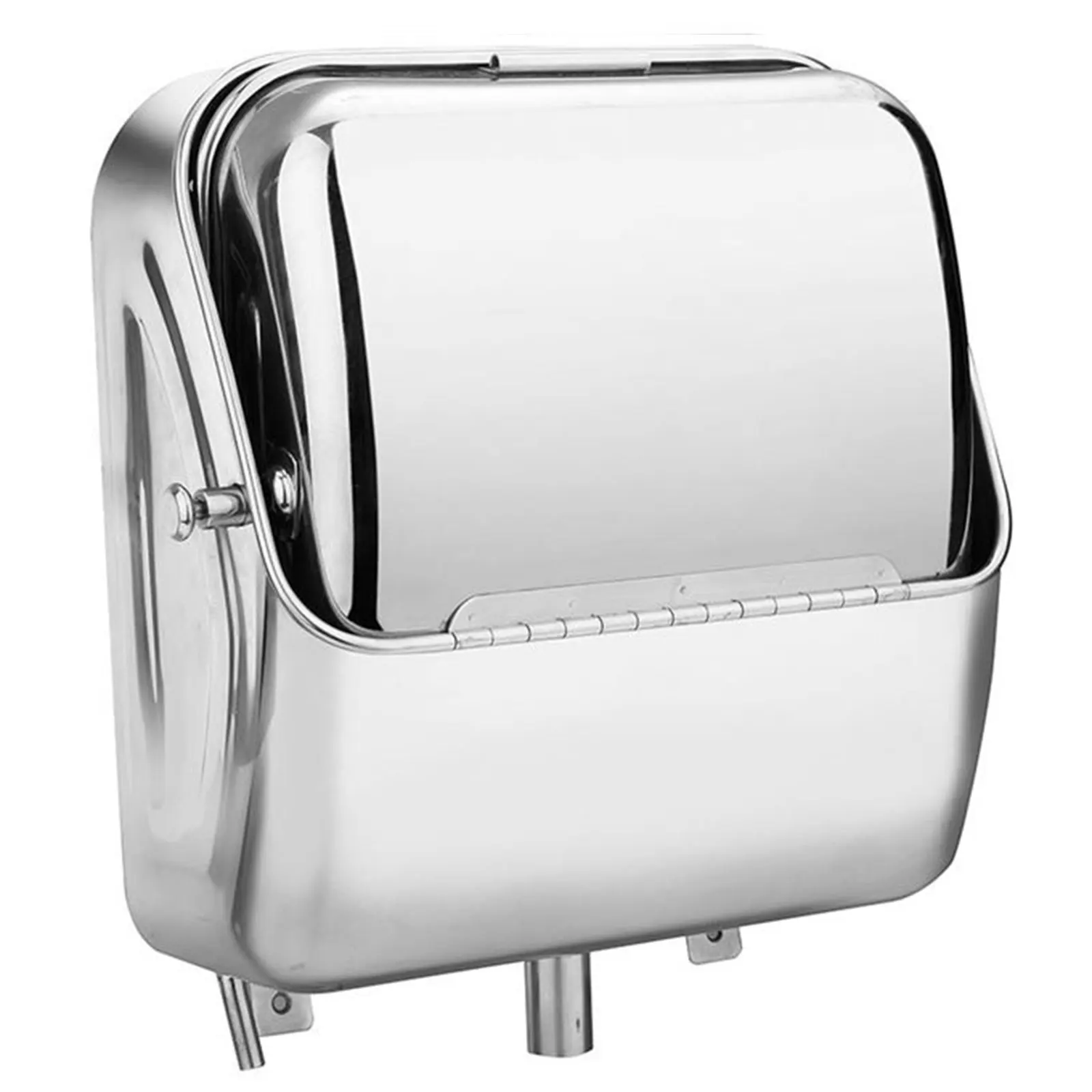 Lavello per camper piegato, lavello per lavabo per roulotte, lavello per lavabo a mano in acciaio inossidabile con rubinetto freddo, per barca per camper per roulotte, argento