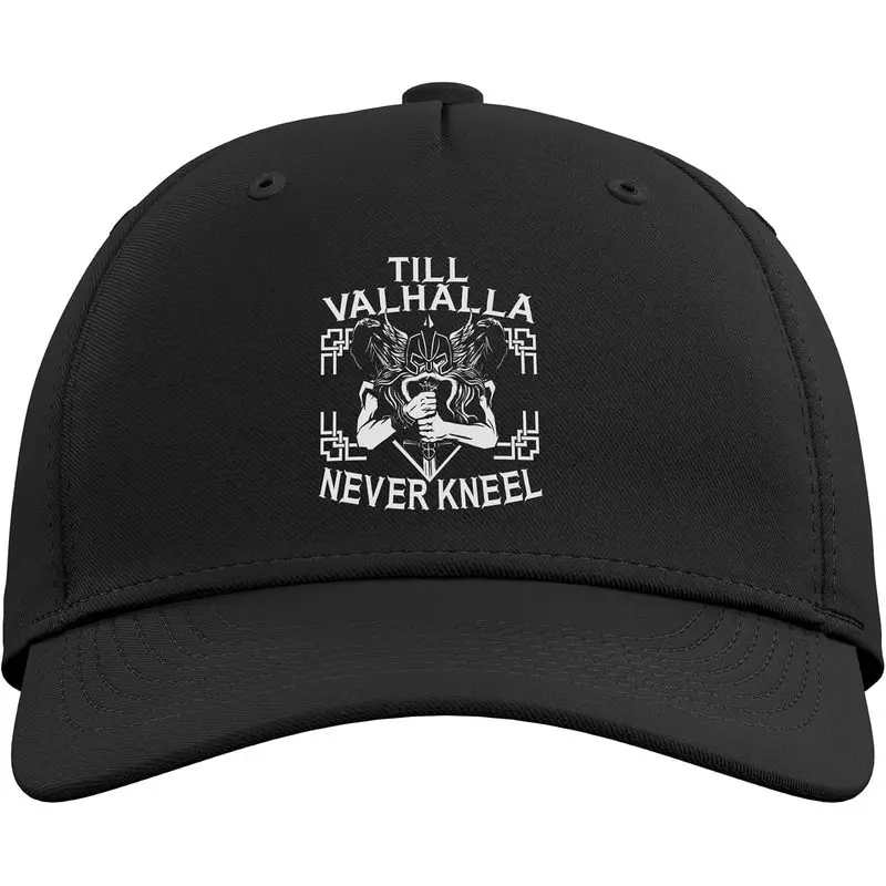 Till Valhalla Never Kneel Germanic Viking Adjustable Baseball Hat
