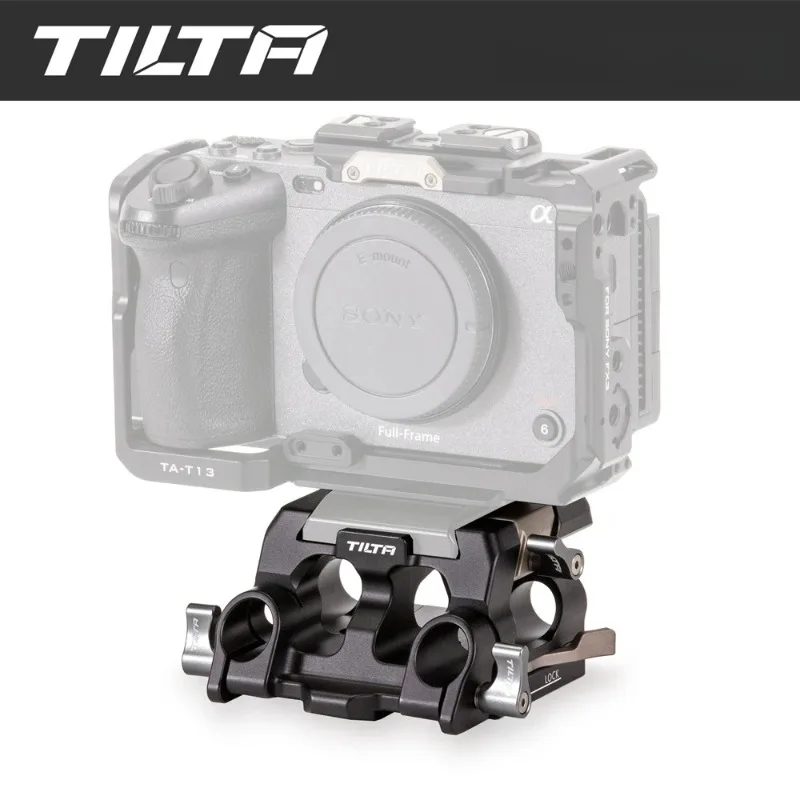 Placa base TILTA TA-BSP4-15 de 15 mm tipo IV compatible con Sony FX3, FX30, Sony A7 IV, A7M4 y Panasonic BGH1 para la jaula RED Komodo.