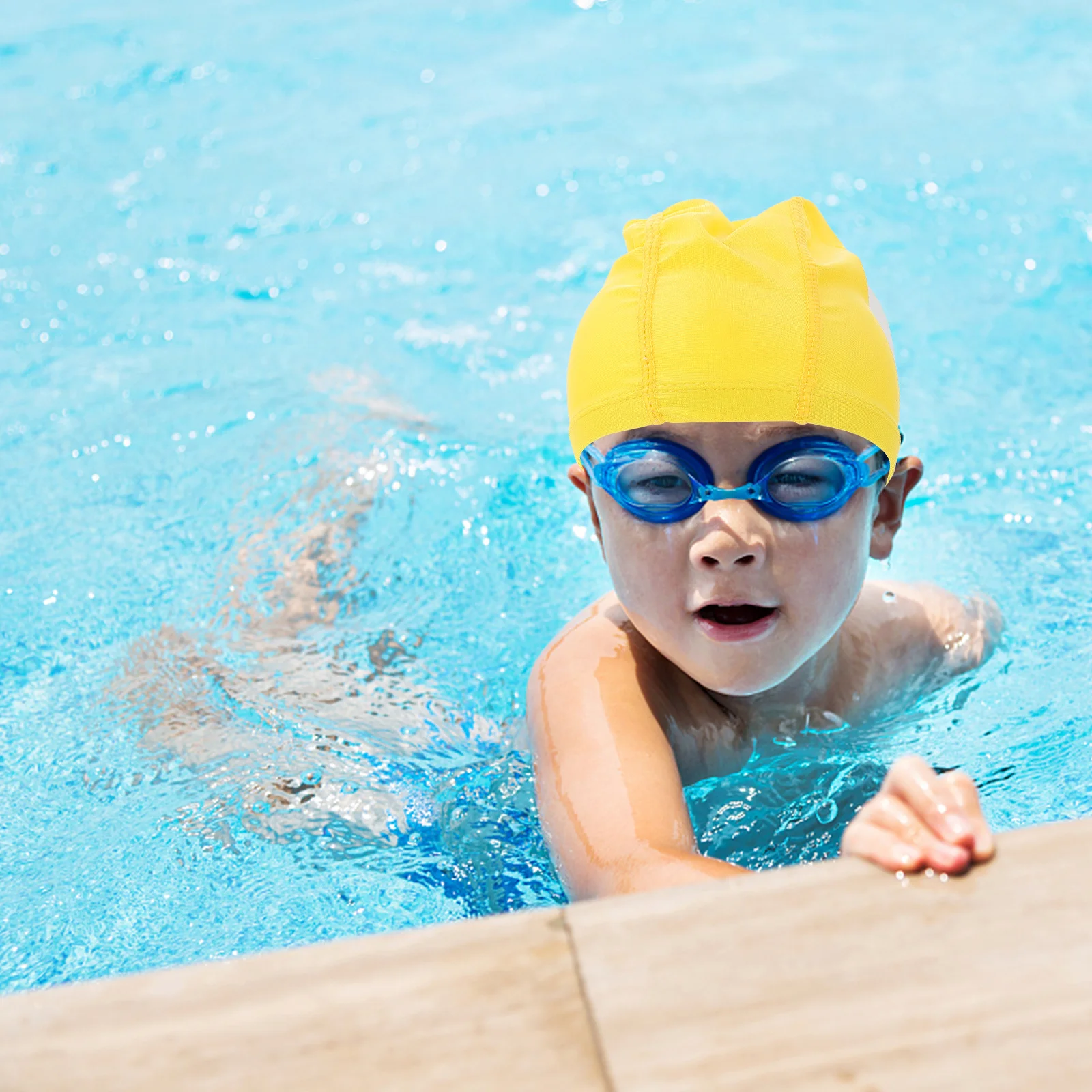 

10Pcs Swim Head Cover Premium Chinlon Material Durable Practical Good Elasticity Suitable Most People Swimming Cap