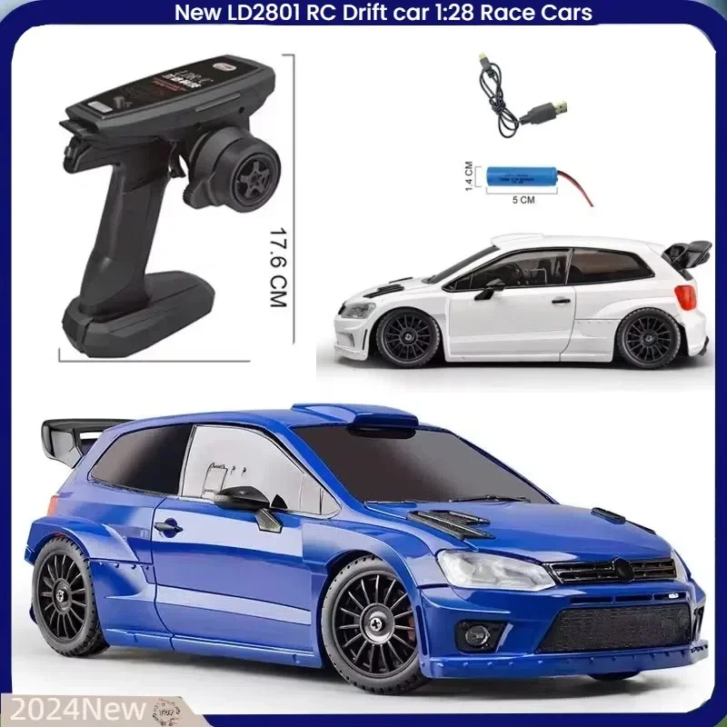 LD2801 RC Drift car 1:28 Auto da corsa 2.4g Radiocomando 4WD Modello di veicolo a motore ad alta velocità Auto giocattolo per regali di Natale