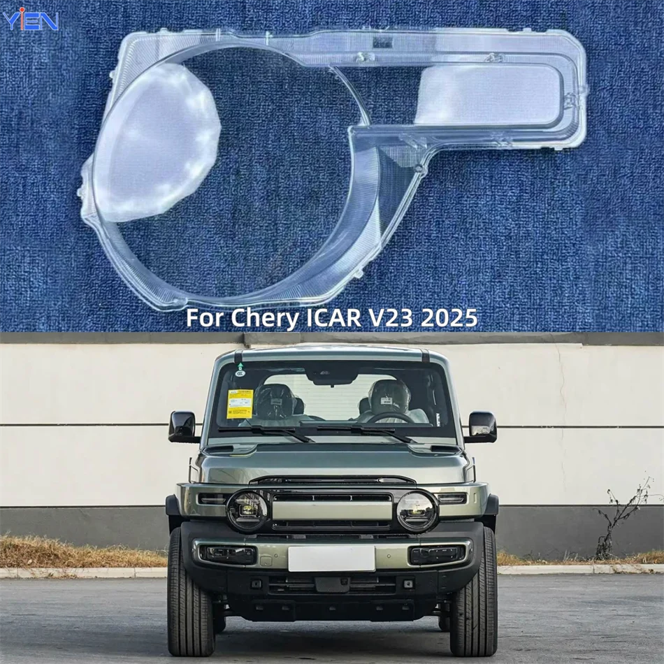 For Chery ICAR V23 2025 Articles Cars Transparent Housing Headlamp Lens Cover Shell Lights Lens Shell