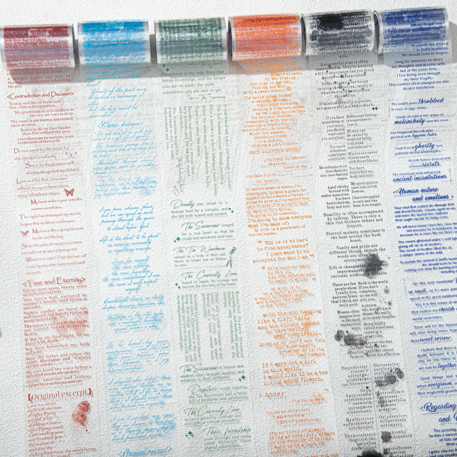 60mm*200cm Fragments of Literary Quotation Series Vintage English Text Landscape PET Tape Creative Journal Collage Stationery