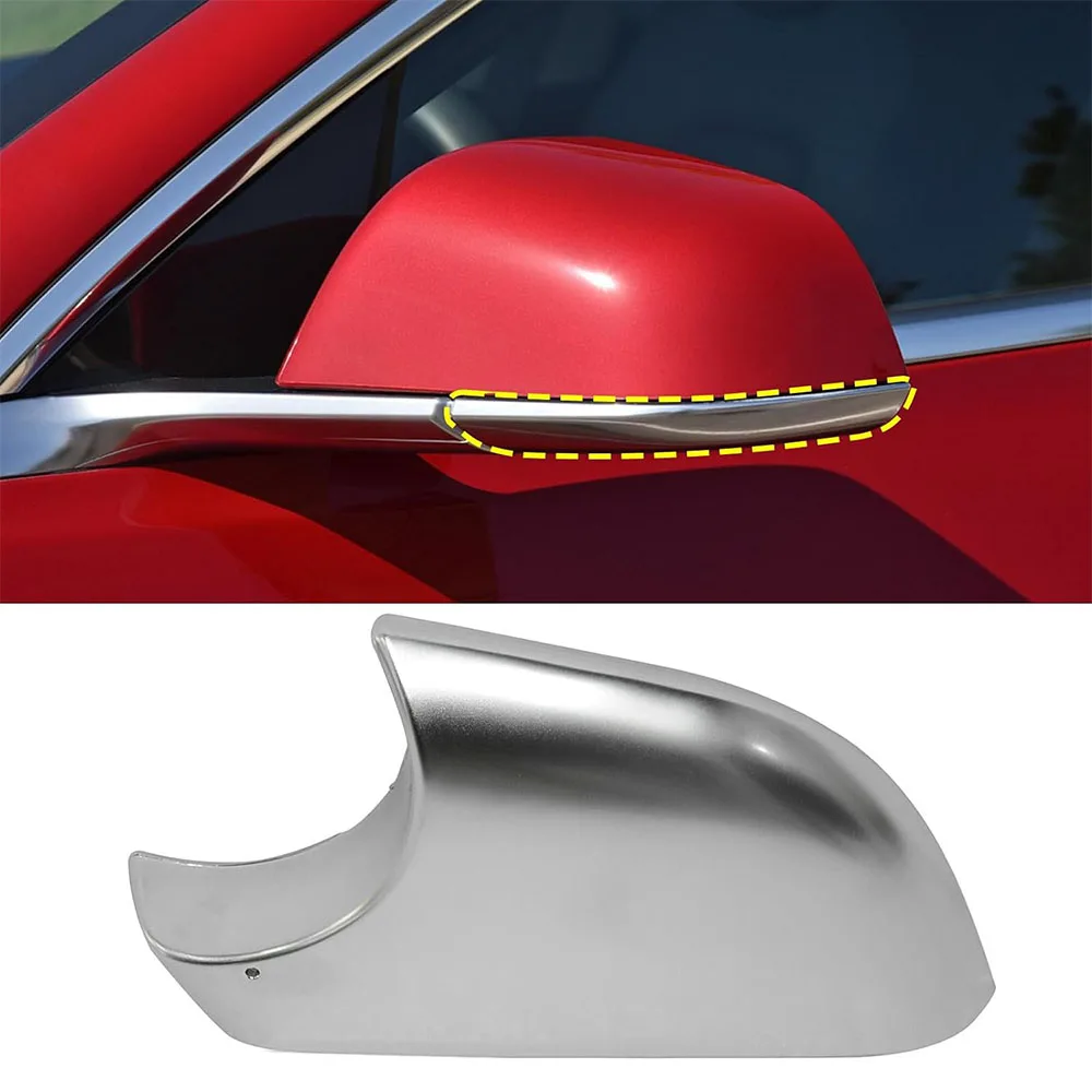 for Model 3 2017 - 2022 Car New Side Door Wing Rearview Mirrors Lower Cover Holder Chrome 2287.3005 2287.3006 22873005 22873006