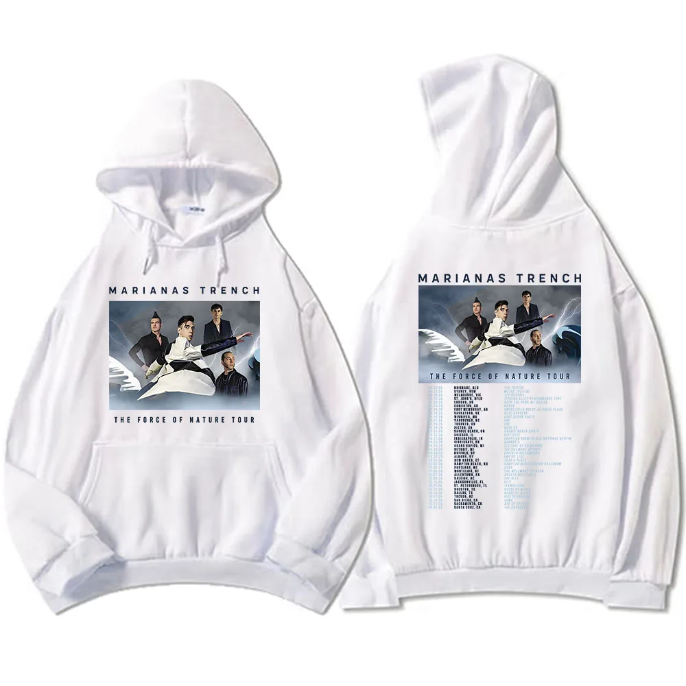 THE FORCE OF NATURE TOUR 2025 Hoodies MARIANAS TRENCH Rock Band Sweatshirt Long Sleeve Autumn Men Sudaderas Fleece Casual Hoody