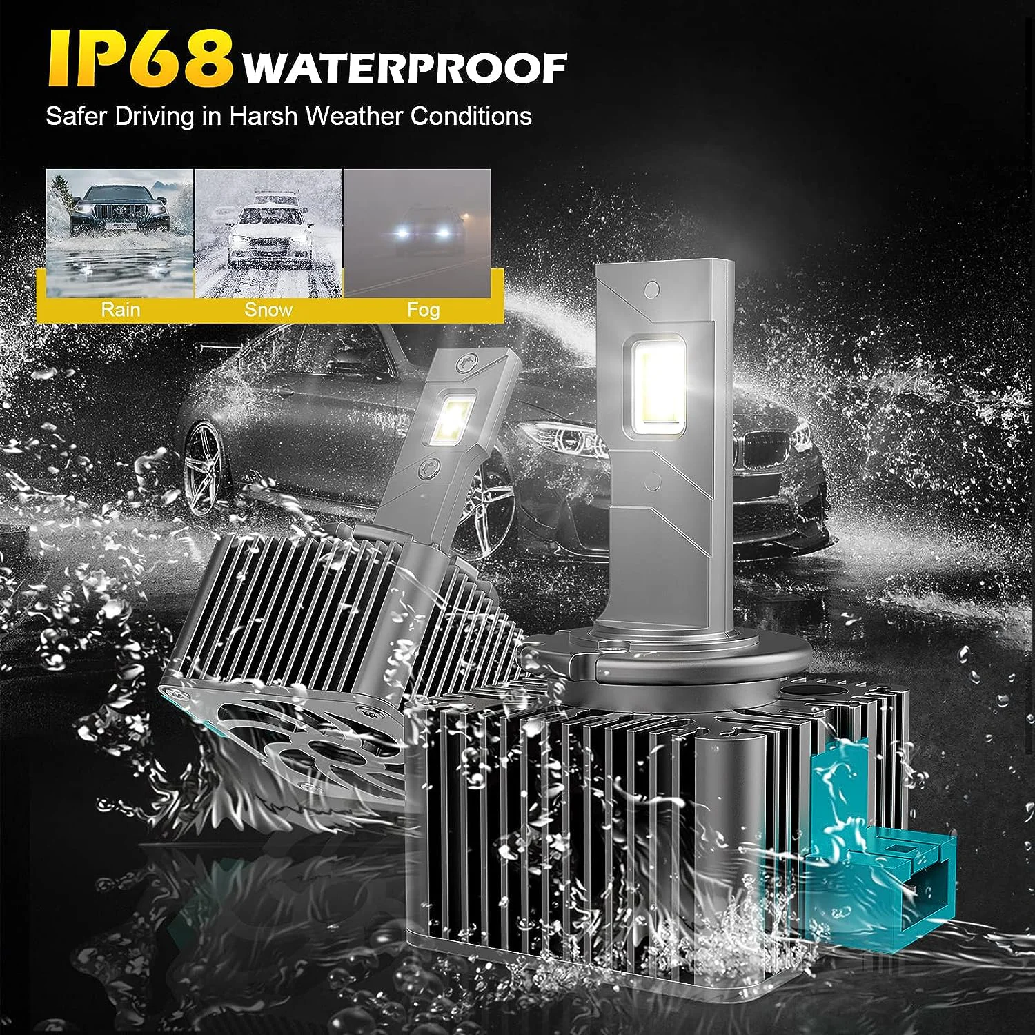 2 قطعة D1S D3S LED سيارة المصابيح الأمامية HID لمبات 300 واط D2S D4S D8S D2R D4R مصباح Canbus لا أخطاء السيارات ضوء كول الأبيض 6000 كيلو 12 فولت 24 فولت