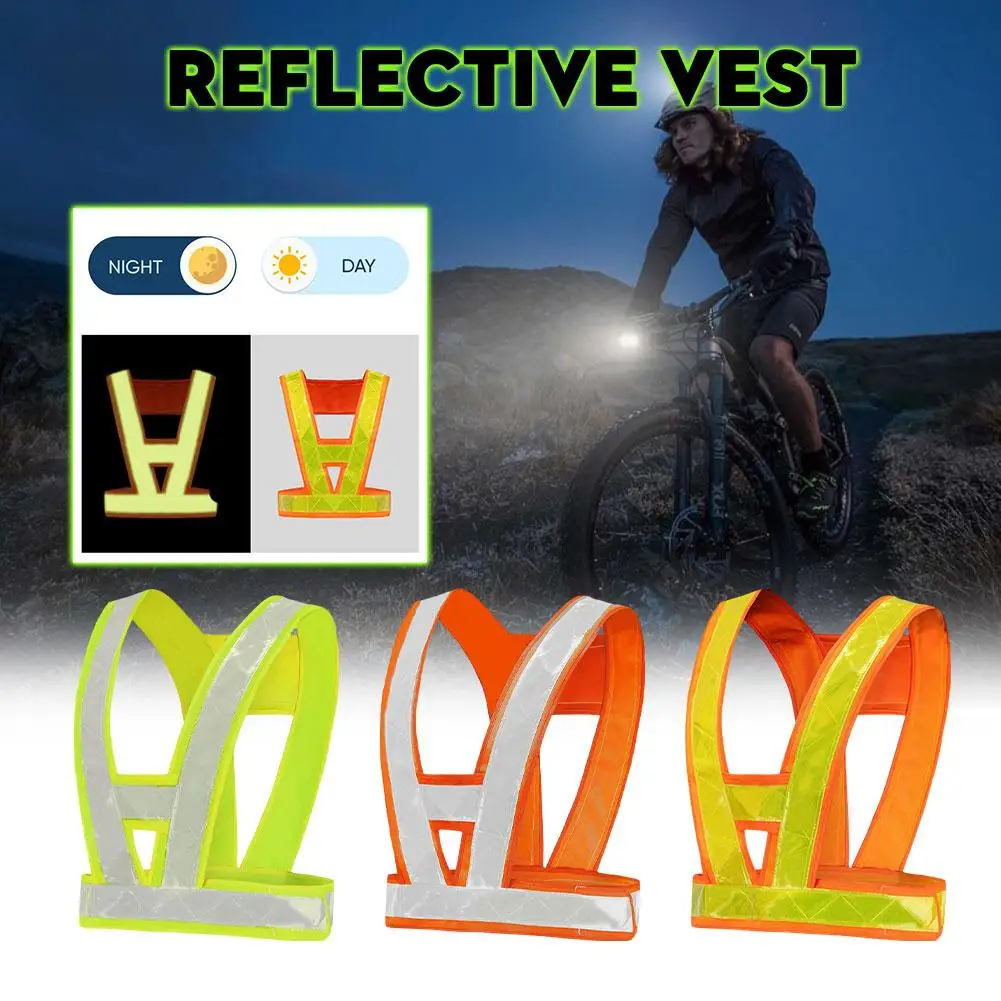 Highlight Elastic Reflective Straps Safety Vest Glow Belt Reflector Armbands for Night Working Running Walking Cycling