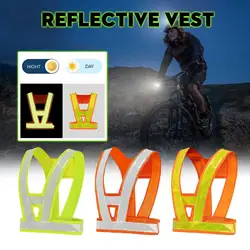 Highlight Elastic Reflective Straps Safety Vest Glow Belt Reflector Armbands for Night Working Running Walking Cycling