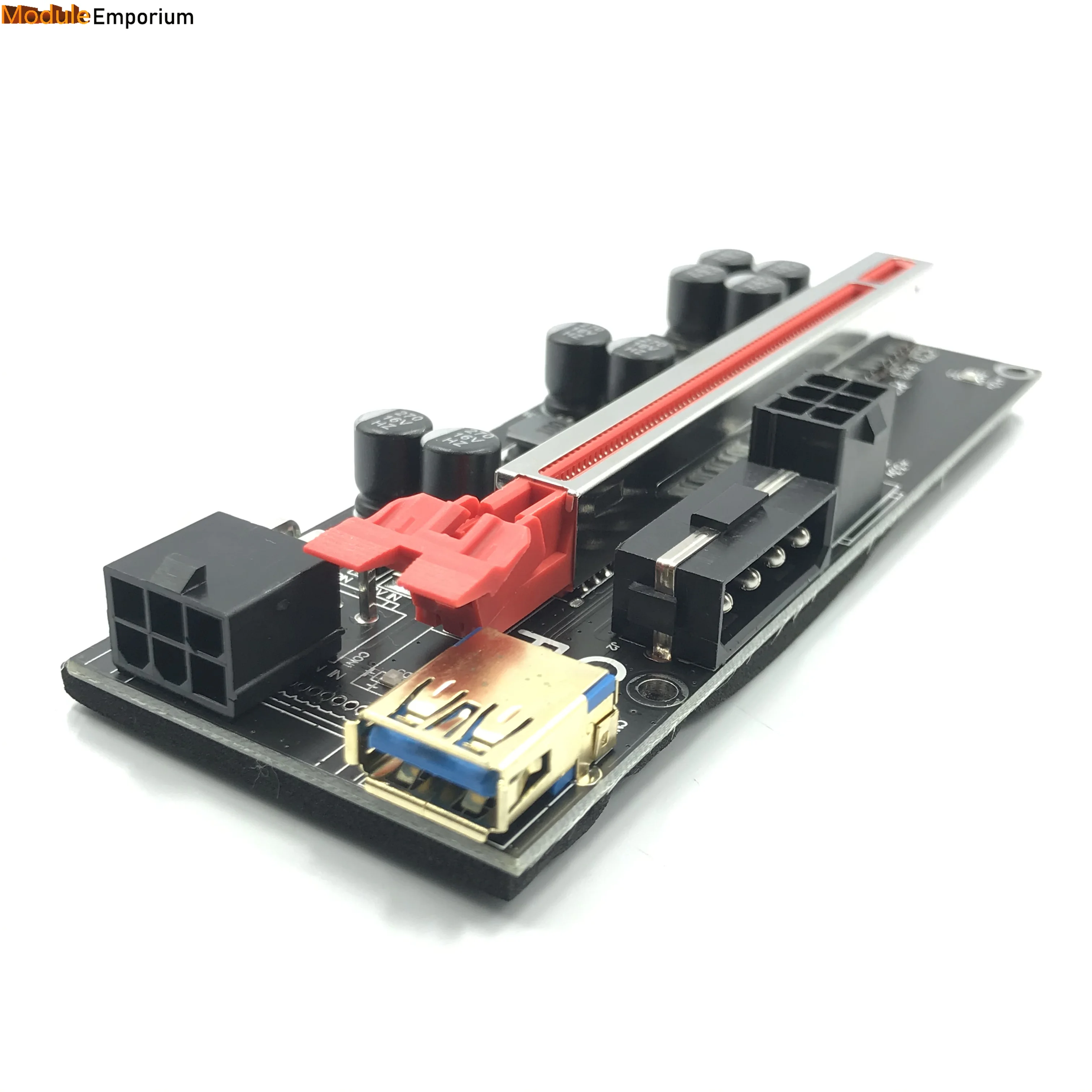 Placa Riser PCI-E para Placa Gráfica, VER 009S Plus, PCI Express 1X a 16X, Cabo USB 3.0, Conector SATA a 6Pin, Placa de vídeo